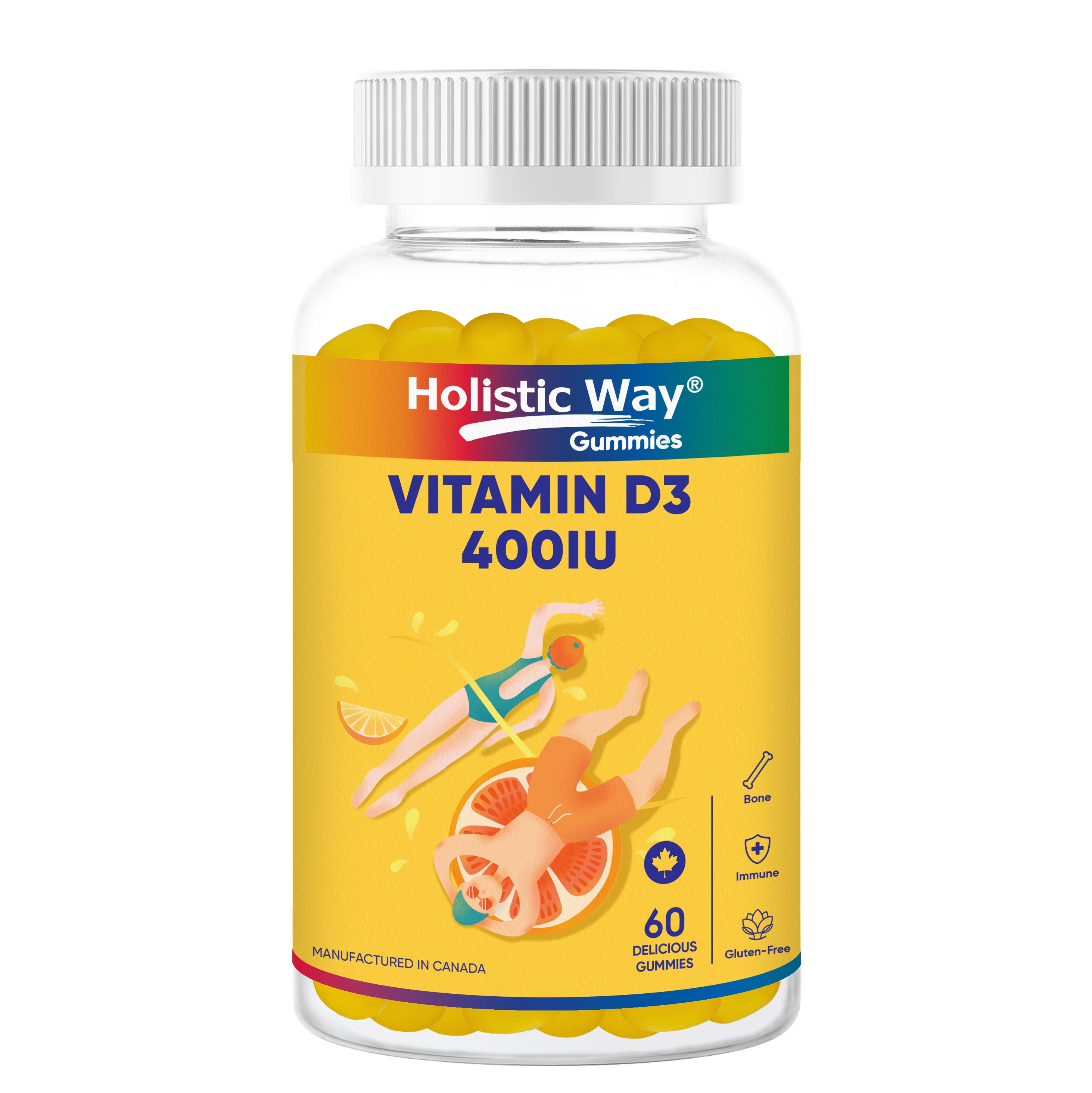 Holistic Way Vitamin D3 400IU Gummy (60 Gummies)