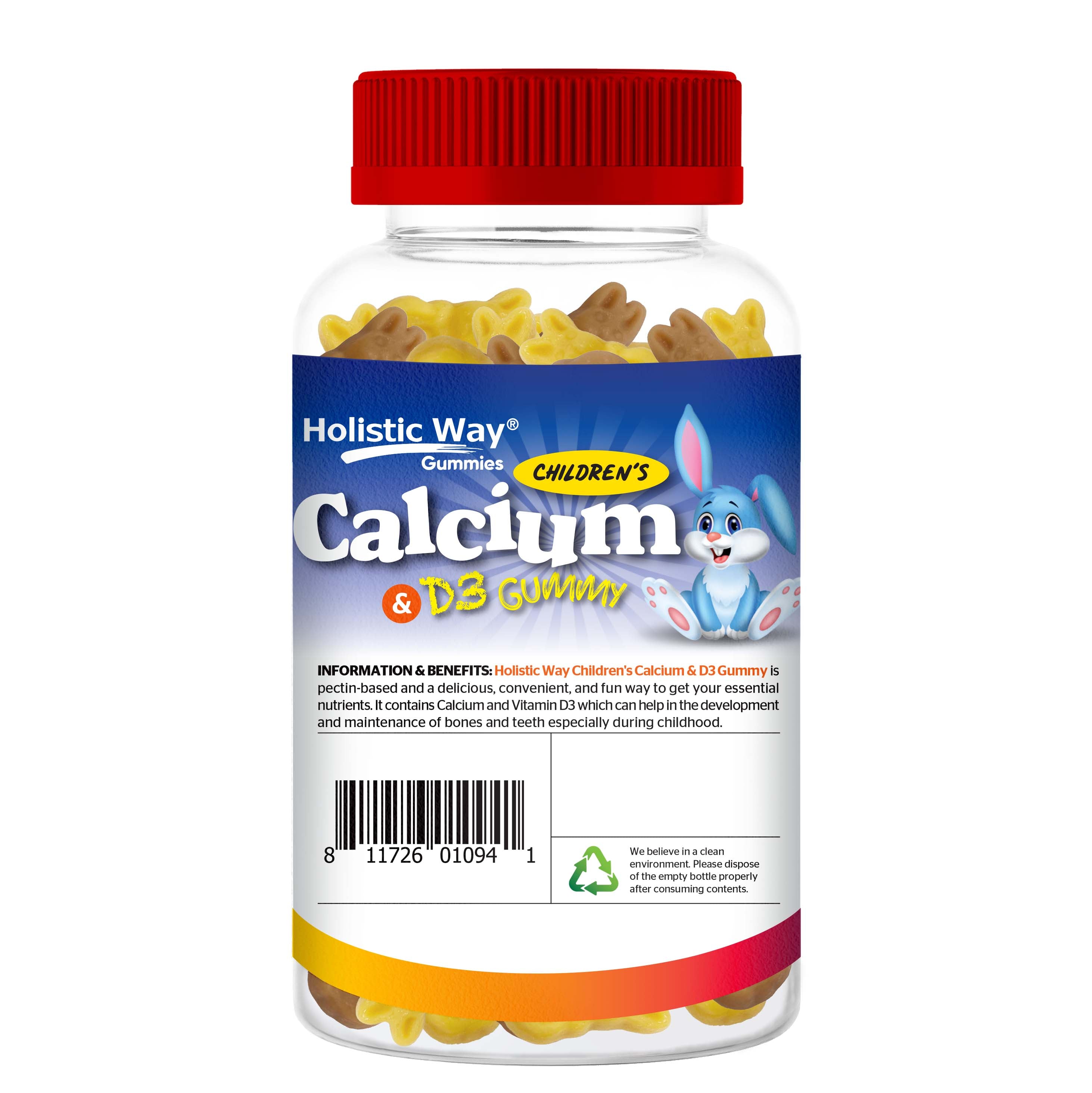 Holistic Way Children’s Calcium & D3 Gummy (90 Gummies)