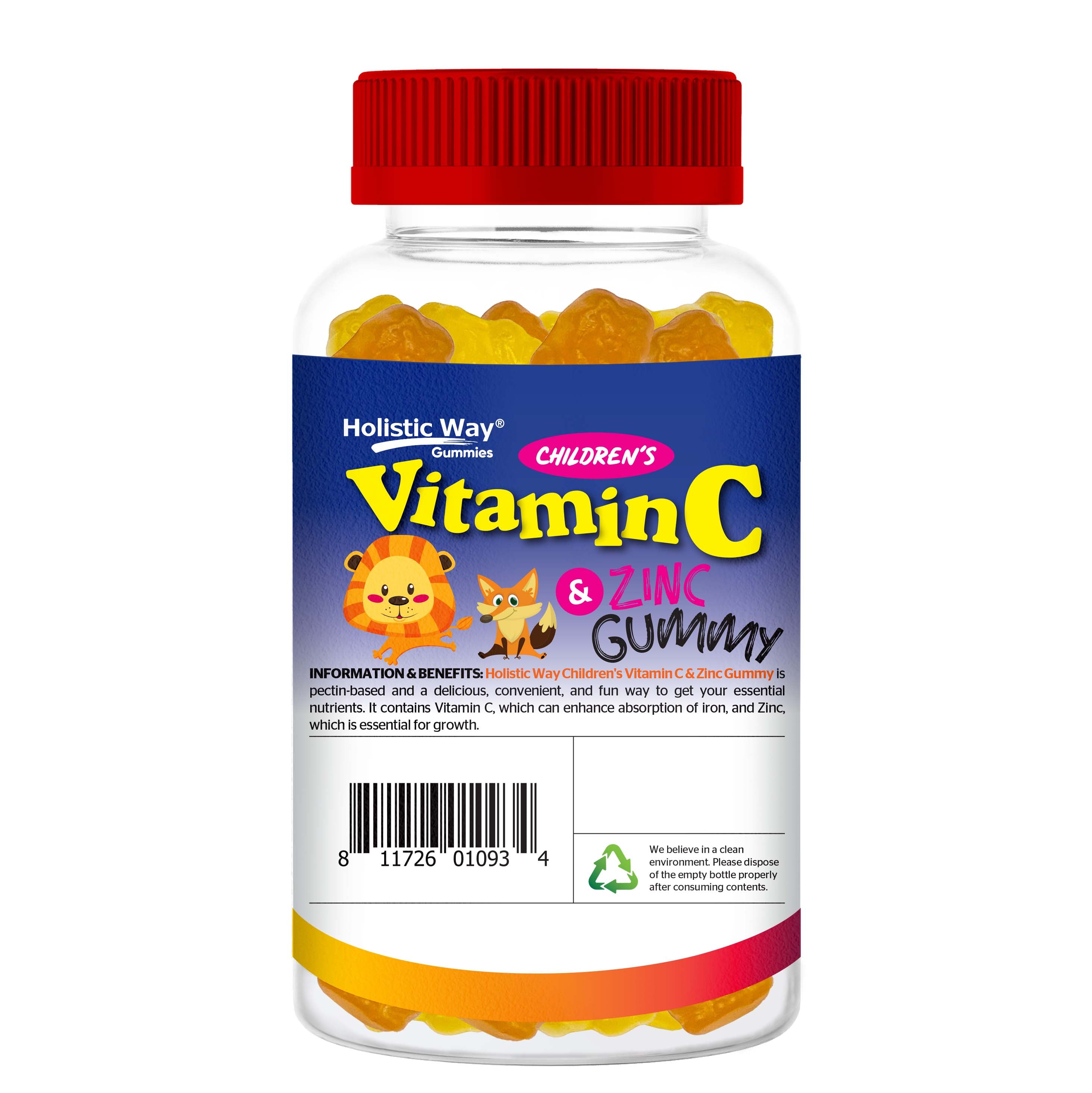 Holistic Way Children’s Vitamin C & Zinc Gummy (90 Gummies)