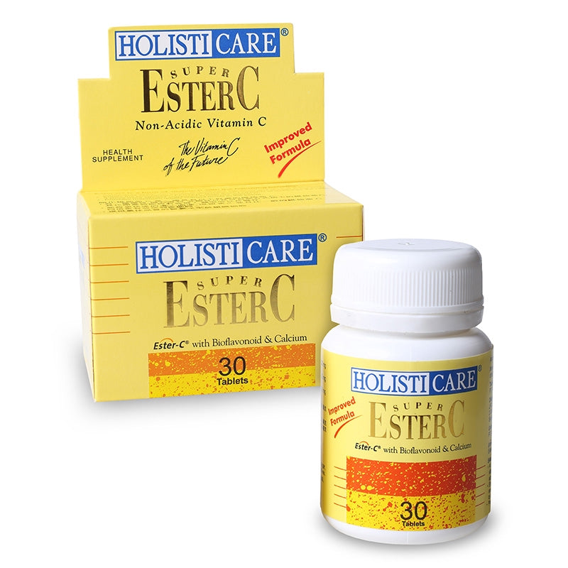HolistiCare Ester C Non-Acidic Vitamin C (30 Tablets)