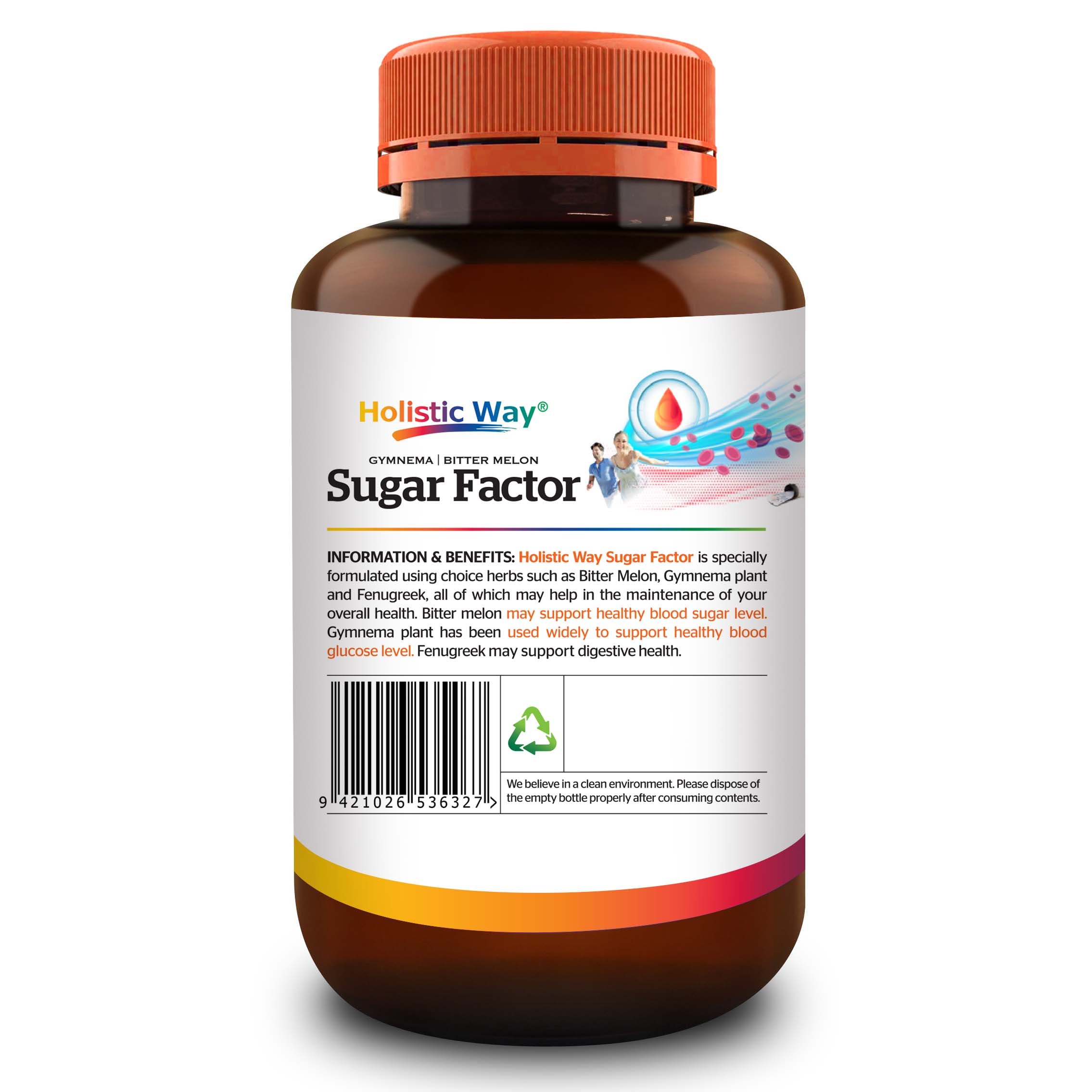 Holistic Way Sugar Factor (60 Vegetarian Capsules)