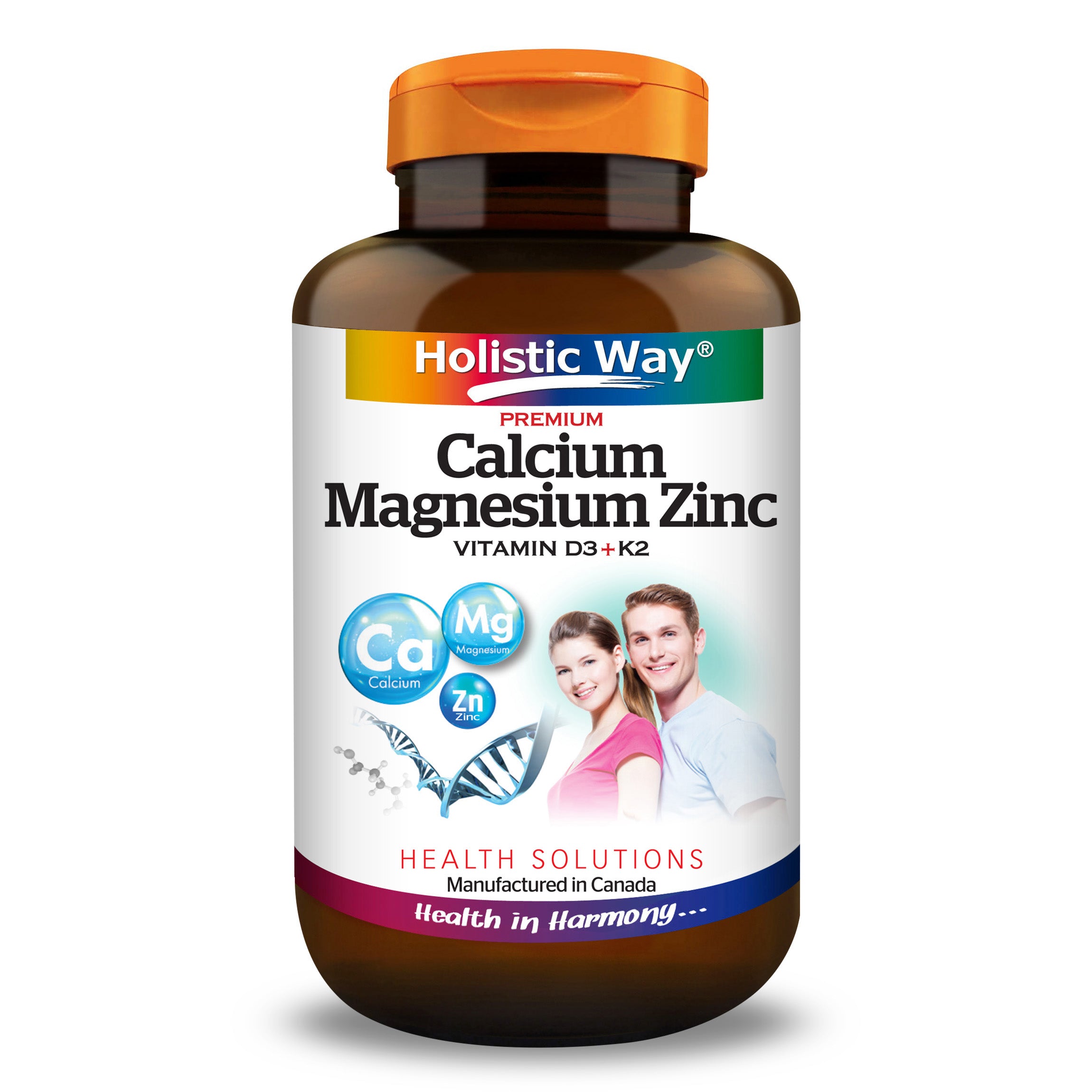 Holistic Way Premium Calcium Magnesium Zinc (120 Tablets)