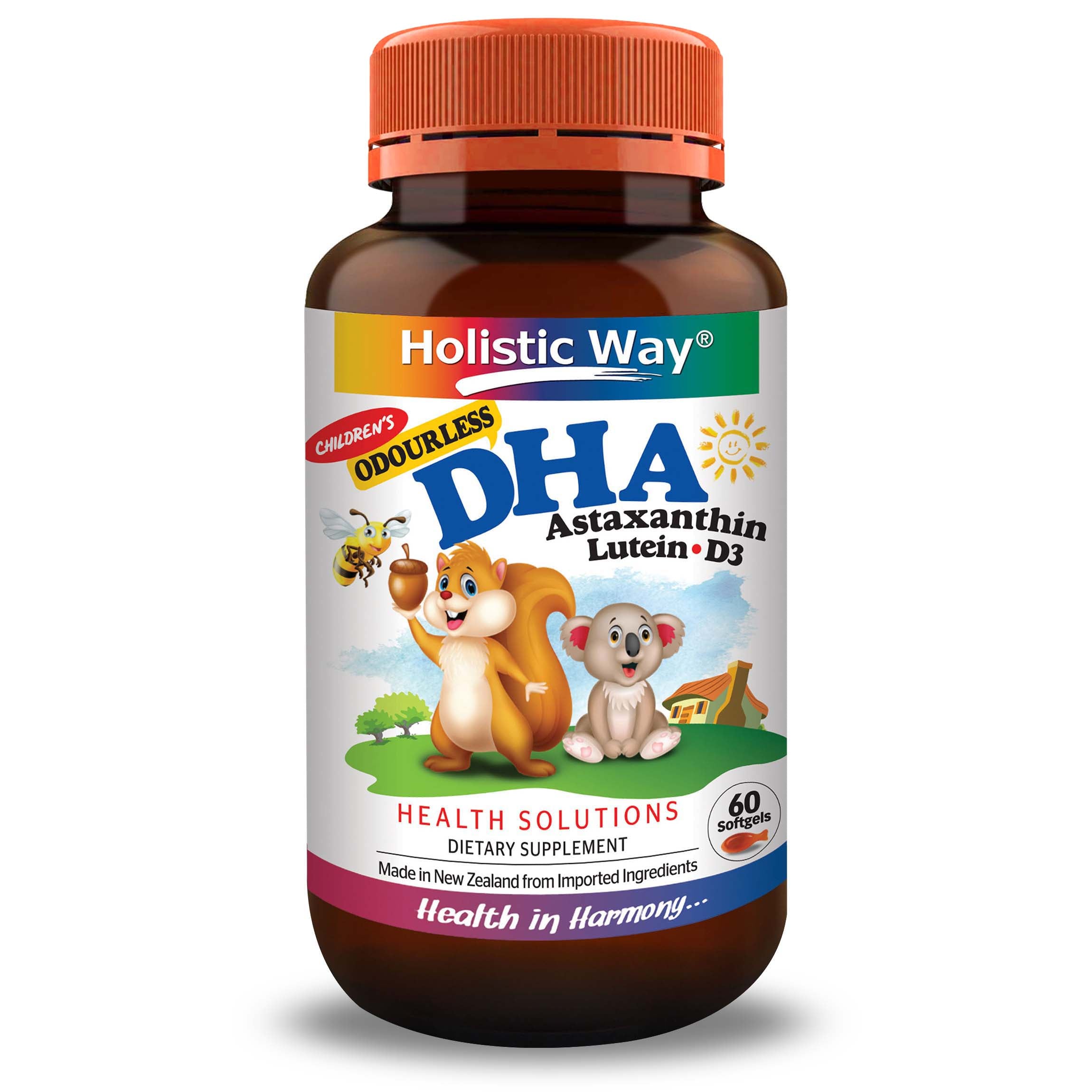 Holistic Way Premium Children’s DHA and Lutein (60 Softgels)